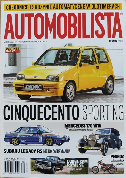 Automobilista 2/2025 - Fiat CinQuecento, Subaru, WSK Perkoz